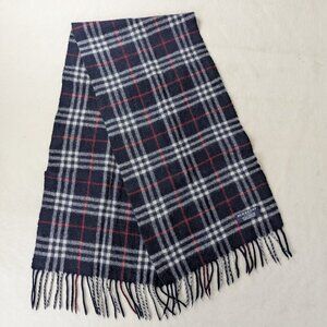 Burberry Lambswool Nova Check Scarf Blue | Unisex | Iconic Style | Must Grab